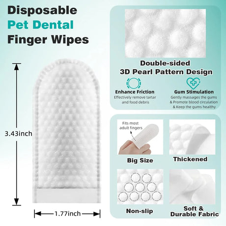 BOLYCEN - Bolycen Pet Dental Finger Wipes for Dogs & Cats Unscented 60 Toallitas - The Red Vitamin MX - Cuidado Dental Para Perros - {{ shop.shopifyCountryName }}