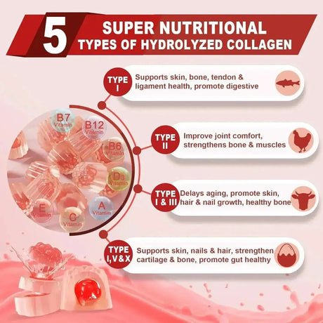 ENVYDEAL - EnvyDeal Sugar-Free Hydrolyzed Collagen Peptide Filled Gummies 60 Gomitas - The Red Vitamin MX - Suplementos Alimenticios - {{ shop.shopifyCountryName }}