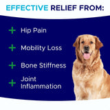 GOODGROWLIES Glucosamine for Dogs Hip & Joint Supplement 120 Masticables 2 Pack