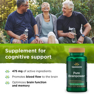 SWANSON - Swanson Pure Brainpower Brain Health 60 Capsulas - The Red Vitamin MX - Suplementos Alimenticios - {{ shop.shopifyCountryName }}