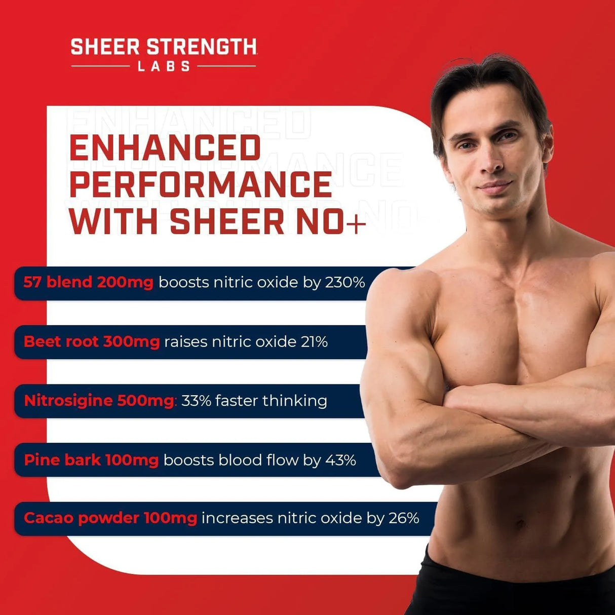 SHEER STRENGTH LABS - Sheer Strength Labs Nitric Oxide Booster for Men 120 Capsulas - The Red Vitamin MX - Suplementos Alimenticios - {{ shop.shopifyCountryName }}