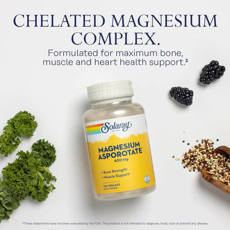 SOLARAY - Solaray Magnesium Asporotate 400Mg. 120 Capsulas - The Red Vitamin MX - Suplementos Alimenticios - {{ shop.shopifyCountryName }}
