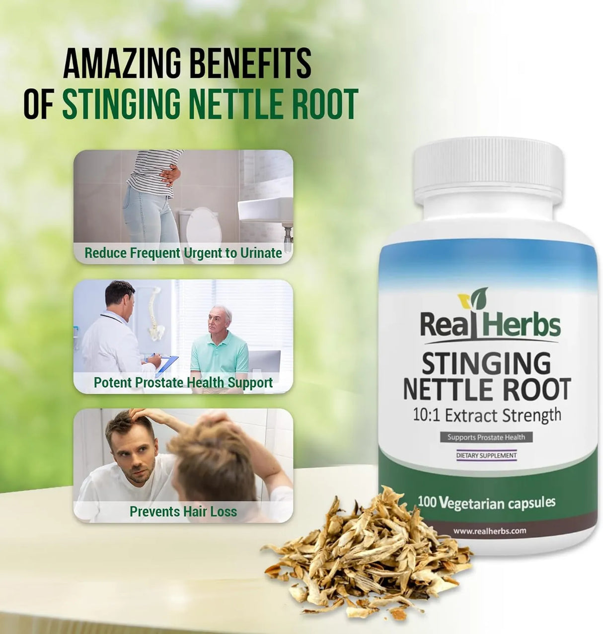 REAL HERBS - Real Herbs Stinging Nettle Root Extract 7500Mg. 100 Capsulas - The Red Vitamin MX - Suplementos Alimenticios - {{ shop.shopifyCountryName }}