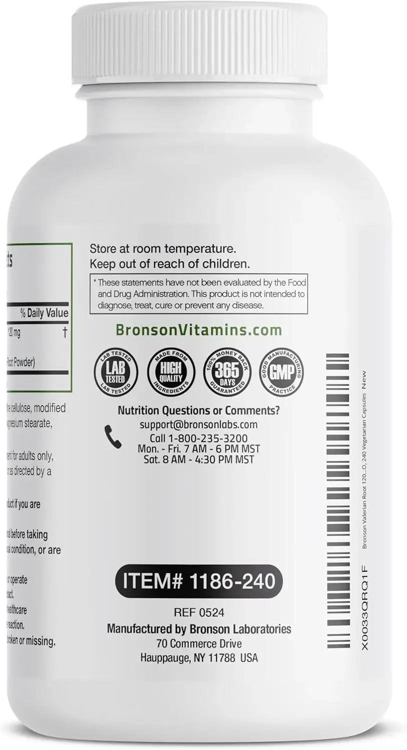 BRONSON - Bronson Valerian Root 240 Capsulas - The Red Vitamin MX - Suplementos Alimenticios - {{ shop.shopifyCountryName }}