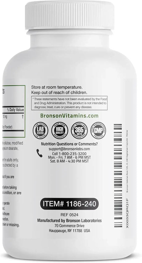 BRONSON - Bronson Valerian Root 240 Capsulas - The Red Vitamin MX - Suplementos Alimenticios - {{ shop.shopifyCountryName }}