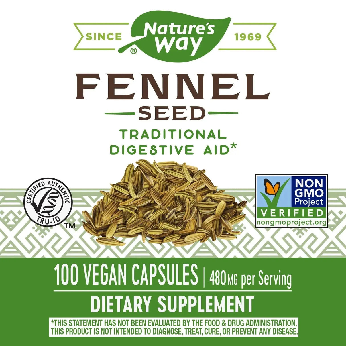 NATURE'S WAY - Nature's Way Fennel Seed 480Mg. 100 Capsulas - The Red Vitamin MX - Suplementos Alimenticios - {{ shop.shopifyCountryName }}