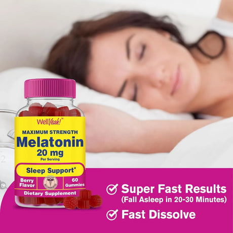WELLYEAH - WellYeah Melatonin Gummies 20Mg. 60 Gomitas 2 Pack - The Red Vitamin MX - Suplementos Alimenticios - {{ shop.shopifyCountryName }}