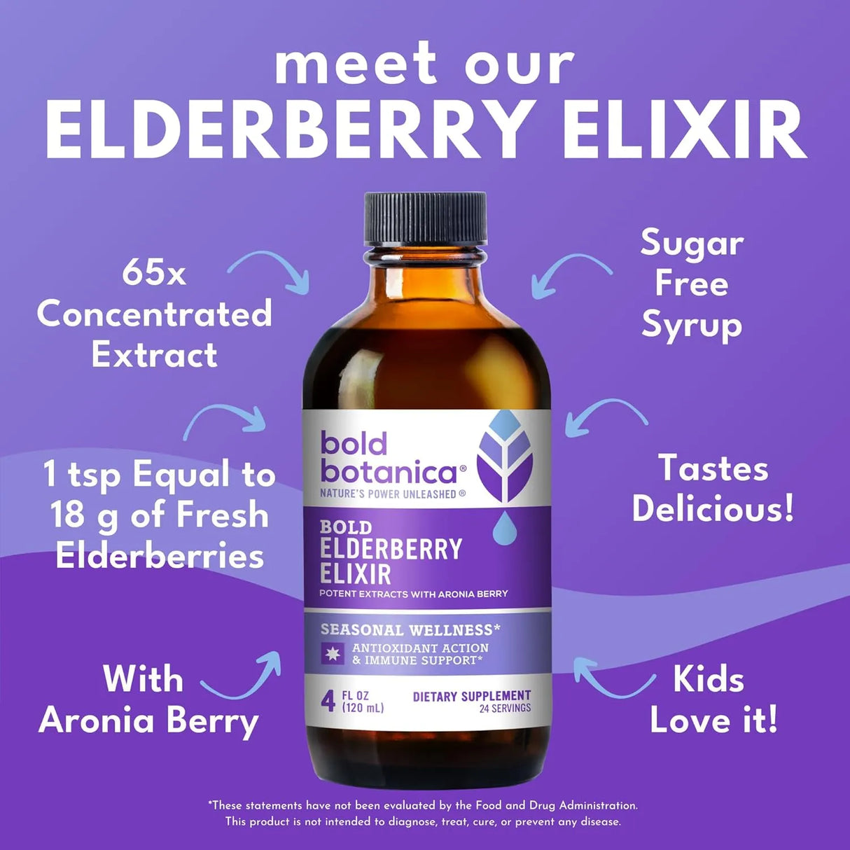 BOLD BOTANICA - Bold Botanica Elderberry Elixir 4 Fl.Oz. - The Red Vitamin MX - Suplementos Alimenticios - {{ shop.shopifyCountryName }}