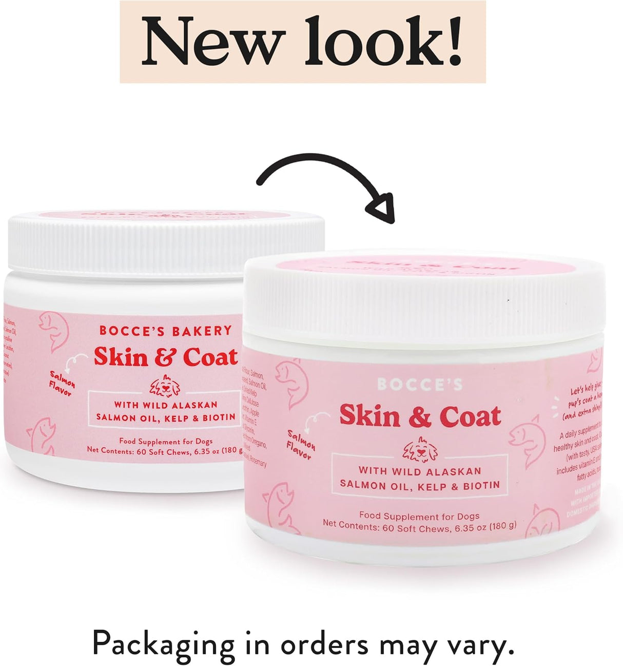 Bocce's Bakery Skin & Coat Supplement for Dogs 60 Masticables