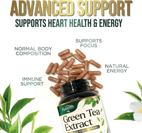 PURETEA - PureTea Green Tea Extract 1000Mg. 240 Capsulas - The Red Vitamin MX - Suplementos Alimenticios - {{ shop.shopifyCountryName }}