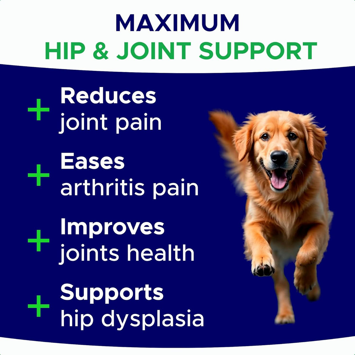 GOODGROWLIES Glucosamine for Dogs Hip & Joint Supplement 180 Masticables