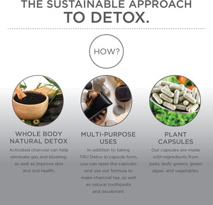 TRU Detox Activated Charcoal 90 Capsulas