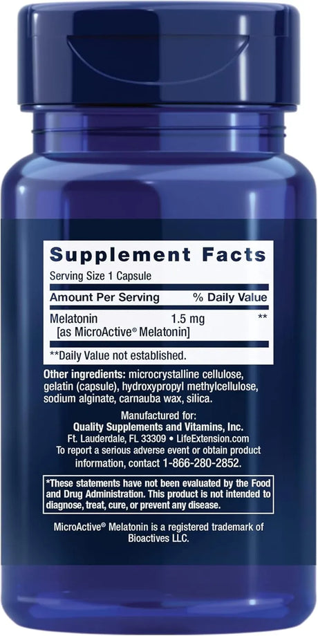 LIFE EXTENSION - Life Extension Melatonin IR/XR 1.5Mg. 60 Capsulas - The Red Vitamin MX - Suplementos Alimenticios - {{ shop.shopifyCountryName }}