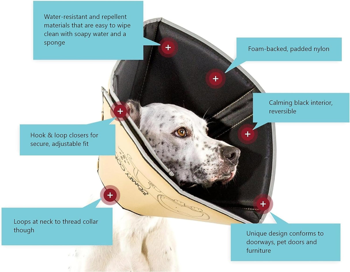 All Four Paws Comfy Cone Pet Cone for Dogs TAN SMALL