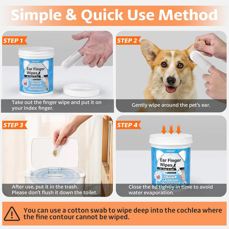 OBSEDE - OBSEDE Ear Cleaner Finger Wipes 60 Toallitas - The Red Vitamin MX - Cuidado Del Oído De Perros - {{ shop.shopifyCountryName }}