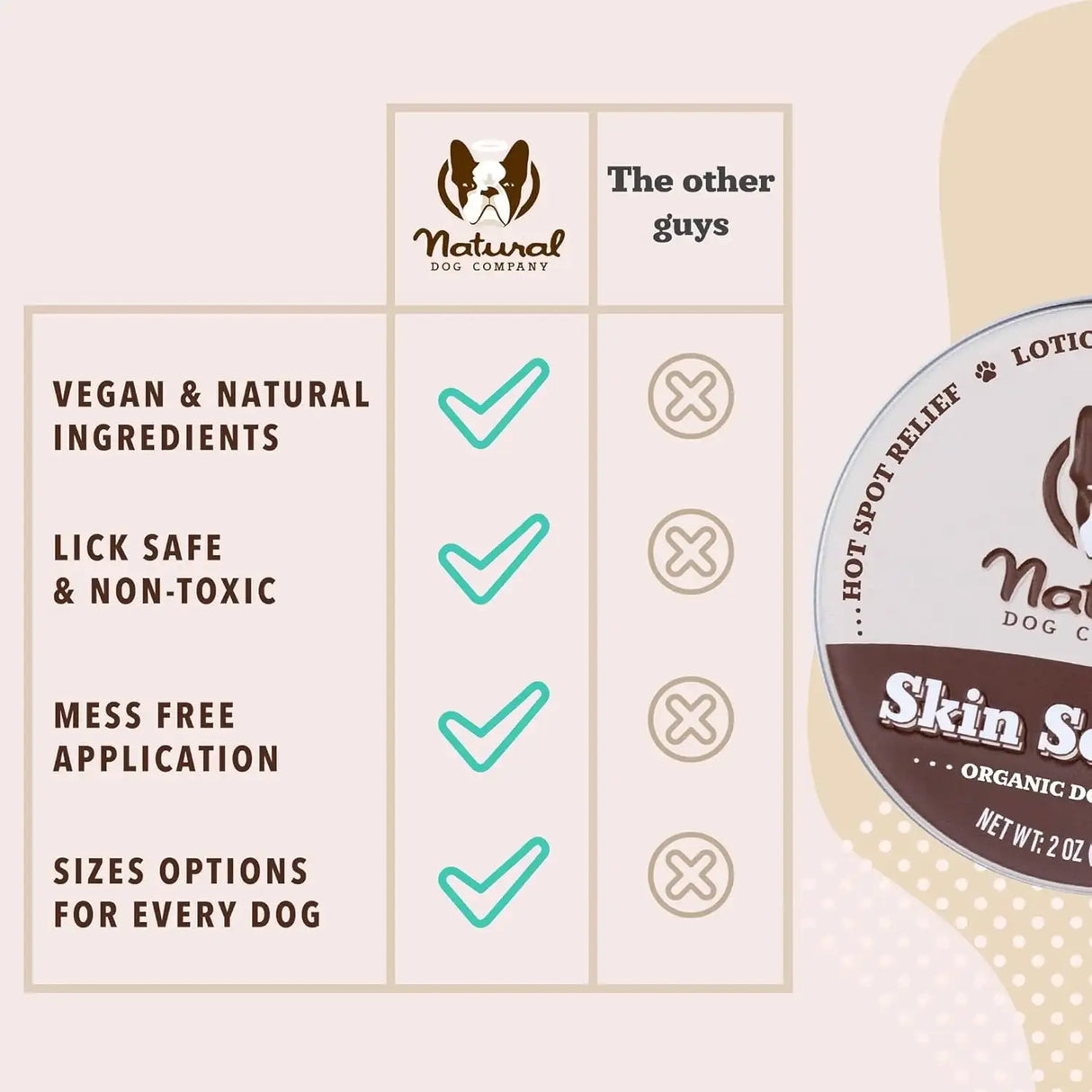 NATURAL DOG - Natural Dog Company Skin Soother Balm for Skin Irritation 4 Oz. Tin - The Red Vitamin MX - Remedios Para La Picazón De Perros - {{ shop.shopifyCountryName }}