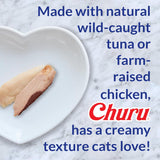 INABA Churu Hairball Control Functional Creamy Lickable Purée Cat Treat Tuna Recipe 24 Pack