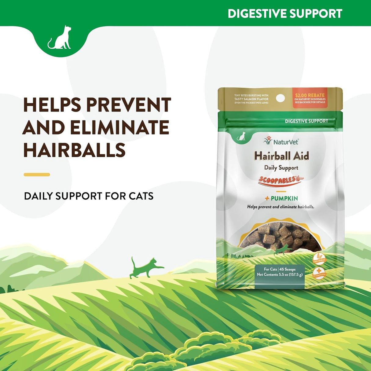 NaturVet Scoopables Hairball Aid for Cats 157Gr.
