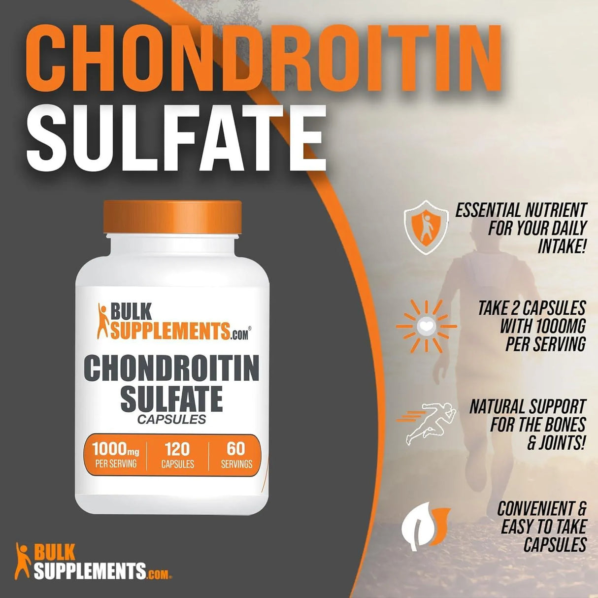 BULK SUPPLEMENTS - Bulk Supplements Chondroitin Sulfate 1000Mg. 120 Capsulas - The Red Vitamin MX - Suplementos Alimenticios - {{ shop.shopifyCountryName }}