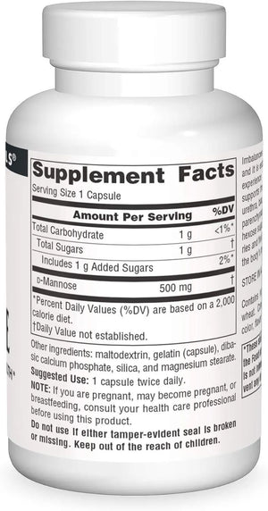 SOURCE NATURALS - Source Naturals D-Mannose 500Mg. 60 Capsulas - The Red Vitamin MX - Suplementos Alimenticios - {{ shop.shopifyCountryName }}