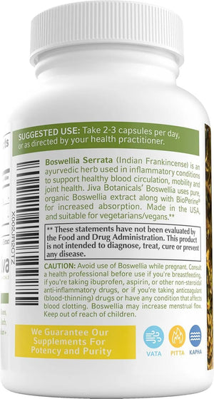 JIVA BOTANICALS - Jiva Botanicals Boswellia Extract 120 Capsulas - The Red Vitamin MX - Suplementos Alimenticios - {{ shop.shopifyCountryName }}