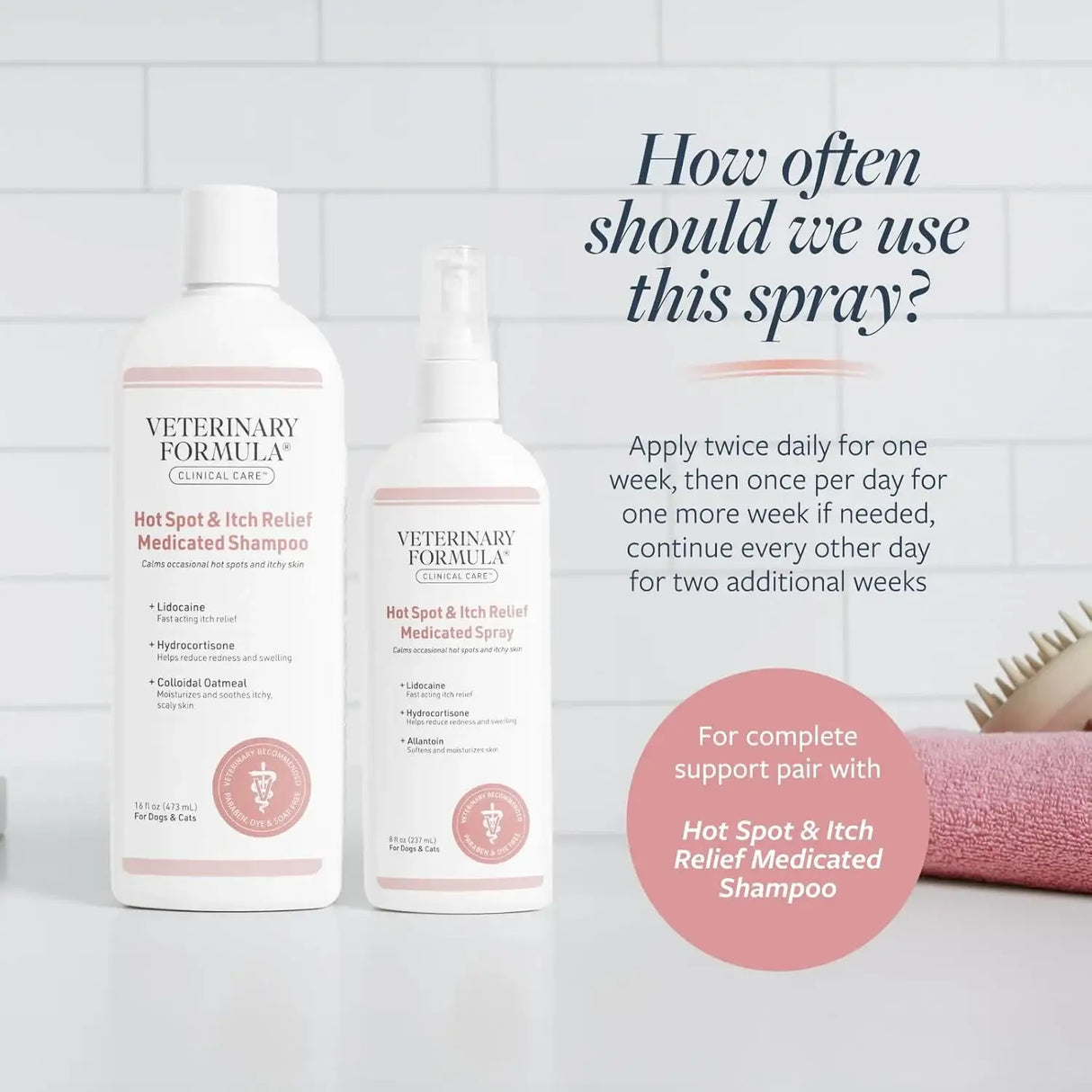 VETERINARY FORMULA - Veterinary Formula Clinical Care Hot Spot & Itch Relief Medicated Spray 8 Fl.Oz. 2 Pack - The Red Vitamin MX - Remedios Para La Picazón De Perros - {{ shop.shopifyCountryName }}