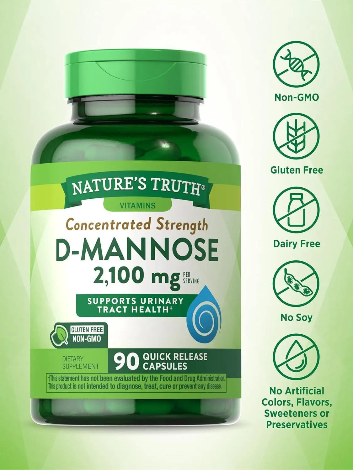 NATURE'S TRUTH - Nature's Truth D-Mannose 2100Mg. 90 Capsulas - The Red Vitamin MX - Suplementos Alimenticios - {{ shop.shopifyCountryName }}