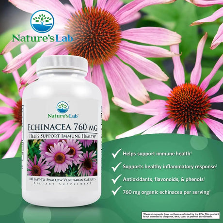 NATURES LAB - Nature's Lab Echinacea 760Mg. 100 Capsulas - The Red Vitamin MX - Suplementos Alimenticios - {{ shop.shopifyCountryName }}
