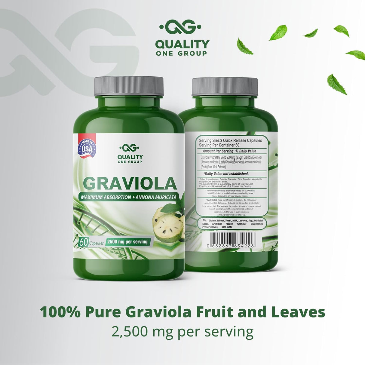 Quality One Graviola 2500Mg. 60 Capsulas