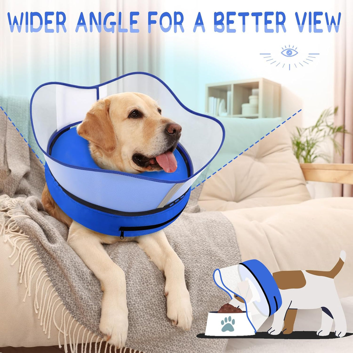 Supet Raised Inflatable Dog Cone Collar LARGE