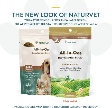 NATURVET - NaturVet All-in-One Dog Supplement Powder 368Gr. - The Red Vitamin MX - Multivitamínicos Para Perros - {{ shop.shopifyCountryName }}