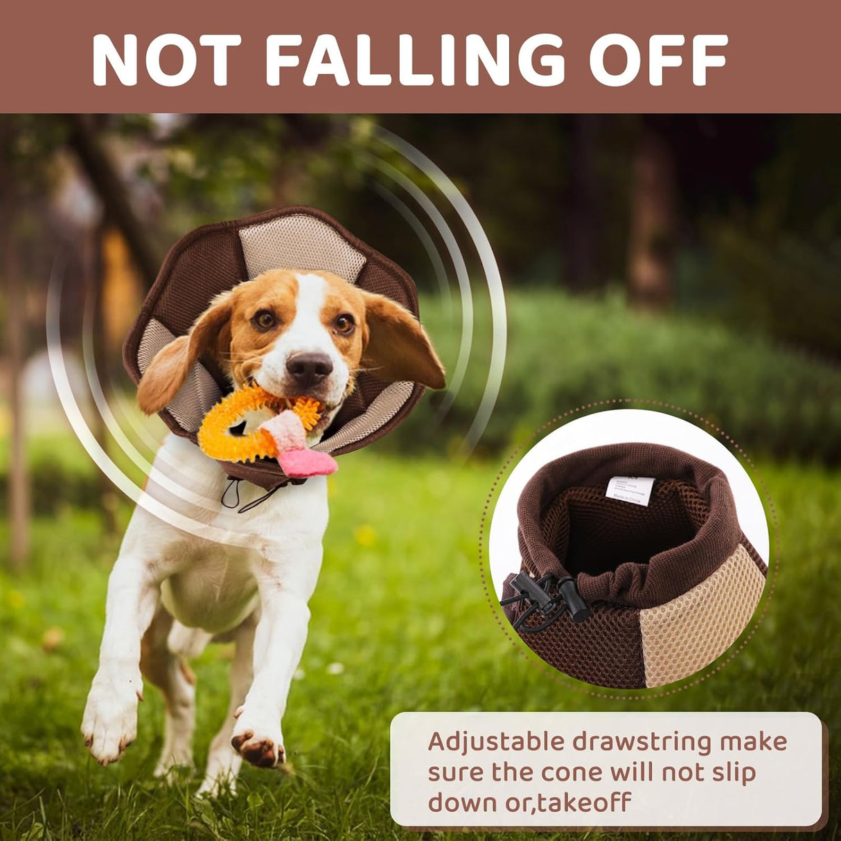 SUNFURA Dog Cone BROWN LARGE