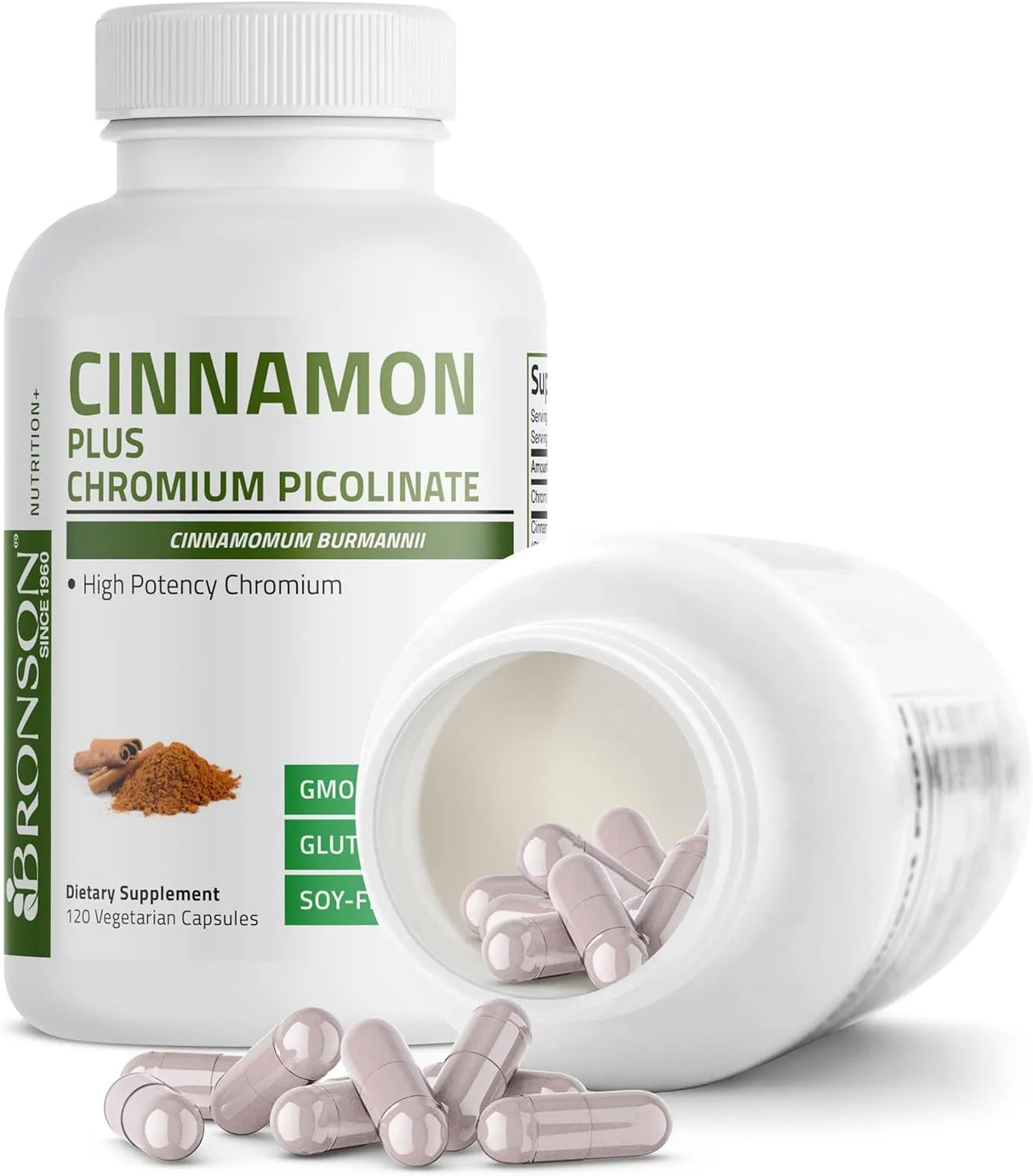 BRONSON - Bronson Cinnamon Plus Chromium Picolinate 120 Capsulas - The Red Vitamin MX - Suplementos Alimenticios - {{ shop.shopifyCountryName }}