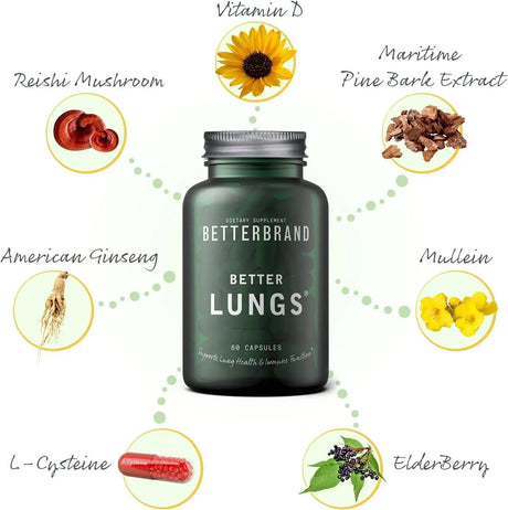 BETTERBRAND - Betterbrand BetterLungs Daily Respiratory Health 60 Capsulas 2 Pack - The Red Vitamin MX - Suplementos Alimenticios - {{ shop.shopifyCountryName }}
