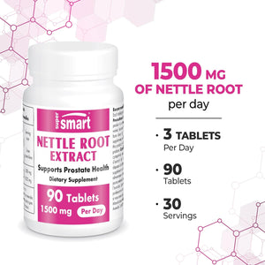 SUPERSMART - Supersmart Stinging Nettle Root Extract 1500Mg. 90 Tabletas - The Red Vitamin MX - Suplementos Alimenticios - {{ shop.shopifyCountryName }}