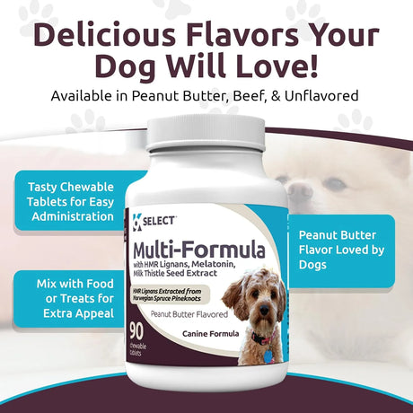 K9 SELECT - K9 Select Multi-Formula Dog Vitamins for Smaller Dogs Peanut Butter Flavor 90 Tabletas - The Red Vitamin MX - Multivitamínicos Para Perros - {{ shop.shopifyCountryName }}