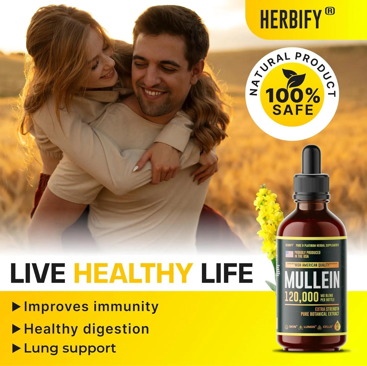 HERBIFY - HERBIFY Mullein Extract Lung Cleanse 4 Fl.Oz. - The Red Vitamin MX - Suplementos Alimenticios - {{ shop.shopifyCountryName }}