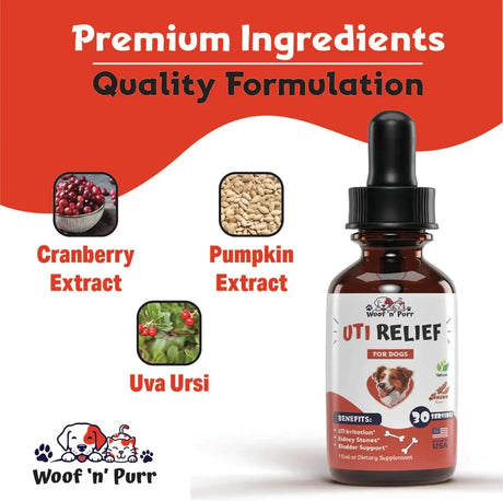 WOOF N PURR - Woof 'n' Purr Natural Dog UTI Treatment Bacon 1 Fl.Oz. - The Red Vitamin MX - Salud De Tracto Urinario Para Perros - {{ shop.shopifyCountryName }}