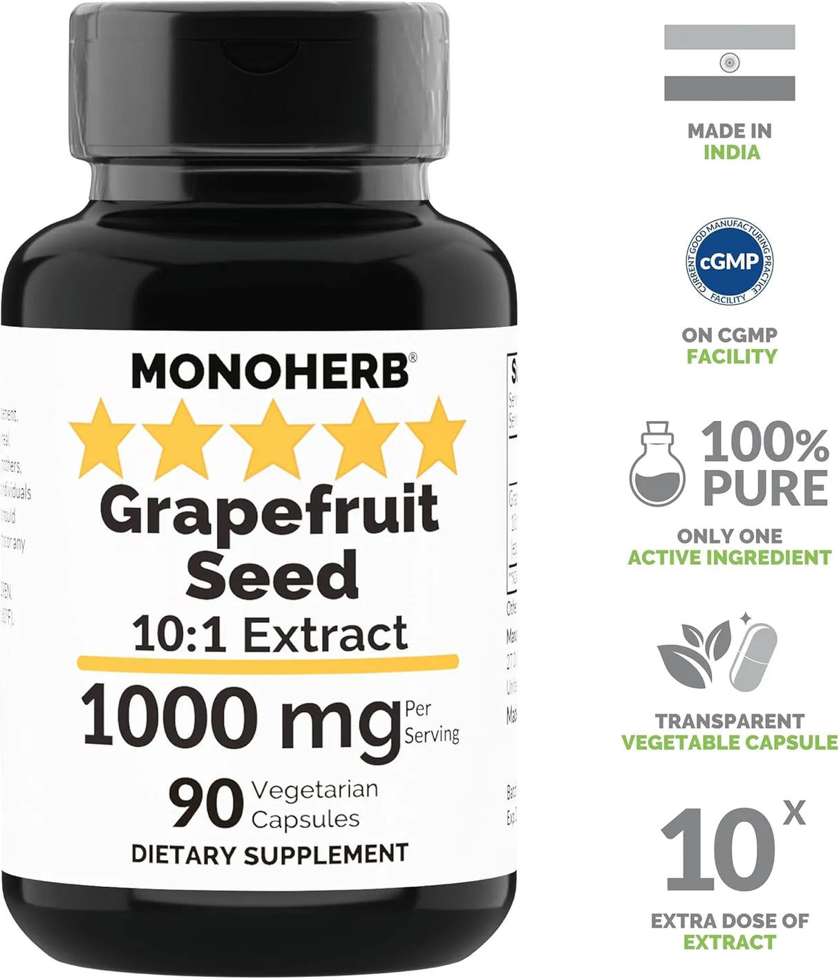 MONOHERB - Monoherb Grapefruit Seed Extract 1000Mg. 90 Capsulas - The Red Vitamin MX - Suplementos Alimenticios - {{ shop.shopifyCountryName }}