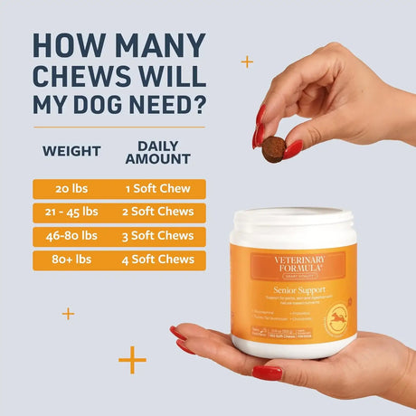 VETERINARY FORMULA - Veterinary Formula Senior Support Joint Supplement for Dogs 30 Masticables - The Red Vitamin MX - Cuidado De Cadera Y Articulaciones Para Perros - {{ shop.shopifyCountryName }}