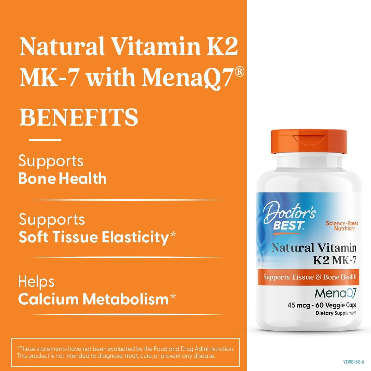 DOCTOR'S BEST - Doctors Best Natural Vitamin K2 MK-7 60 Capsulas - The Red Vitamin MX - Suplementos Alimenticios - {{ shop.shopifyCountryName }}