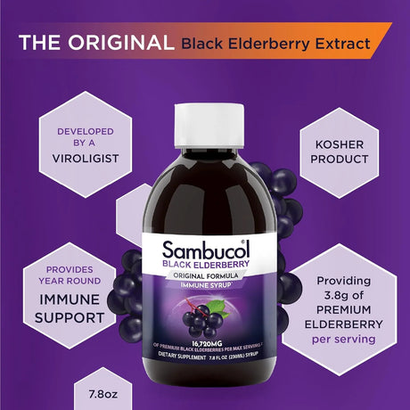 SAMBUCOL - Sambucol Black Elderberry Syrup 230Ml. 2 Pack - The Red Vitamin MX - Suplementos Alimenticios - {{ shop.shopifyCountryName }}