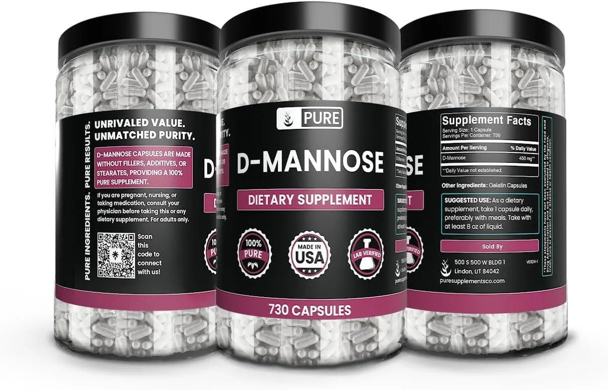 PURE ORIGINAL INGREDIENTS - Pure Original Ingredients D-Mannose 730 Capsulas - The Red Vitamin MX - Suplementos Alimenticios - {{ shop.shopifyCountryName }}