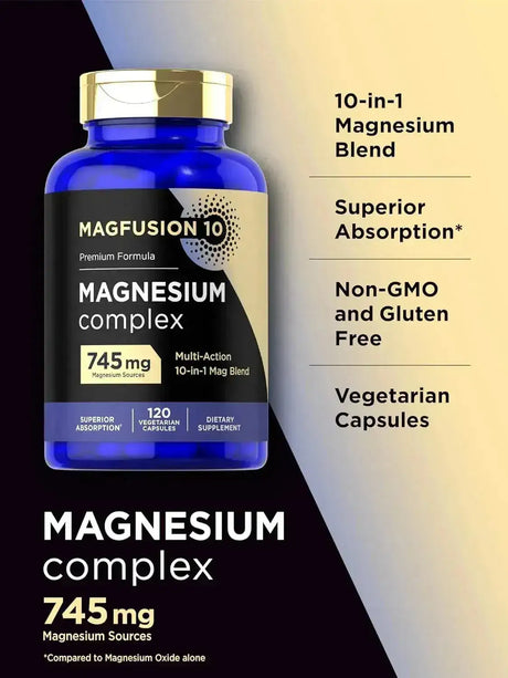 MAGFUSION 10 - MAGFUSION 10 Magnesium Complex 745Mg. 120 Capsulas - The Red Vitamin MX - Suplementos Alimenticios - {{ shop.shopifyCountryName }}