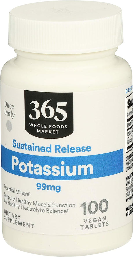 365 by Whole Foods Market Potassium 99Mg. 100 Tabletas