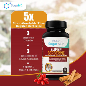 SUGARMD - SugarMD Super Berberine 30 Capsulas - The Red Vitamin MX - Suplementos Alimenticios - {{ shop.shopifyCountryName }}