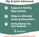 NaturVet Senior Wellness Hip & Joint Advanced Plus Omegas 90 Tabletas