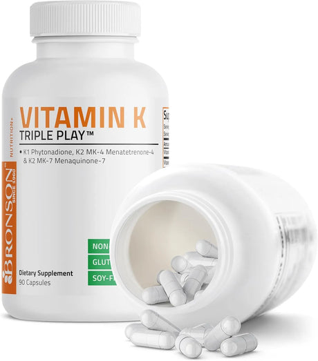 BRONSON - Bronson Vitamin K Triple Play 90 Capsulas - The Red Vitamin MX - Suplementos Alimenticios - {{ shop.shopifyCountryName }}