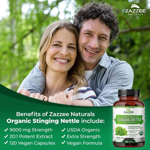 ZAZZEE NATURALS - Zazzee USDA Organic Stinging Nettle 20:1 Extract 120 Capsulas - The Red Vitamin MX - Suplementos Alimenticios - {{ shop.shopifyCountryName }}