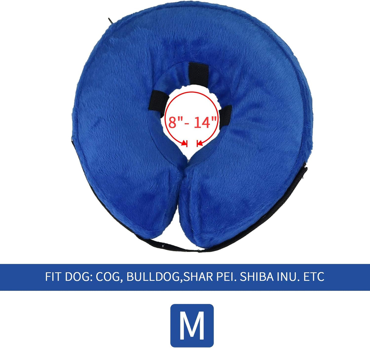 MCHY Adjustable Recovery Collar for Dogs MEDIUM BLUE